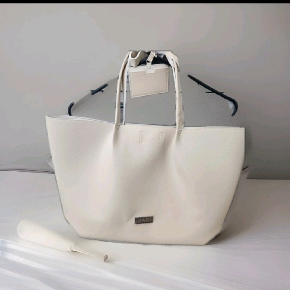 Image Skin Care Cream Large Tote Bag Snap Closure